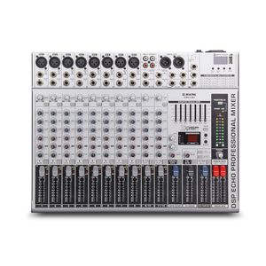 G-MARK GMX1200 12-Channel Professional USB Audio Mixing Console, Music Studio Mixer with 8 Mono and 4 Stereo Channels, 7-Band EQ, 16 Effects, Podcast Streaming Audio Interface