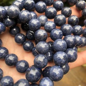 Bracelets Meihan (1 Bracelet/set) Top Natural Dark Blue Sapphire Smooth Round Loose Beads for Jewelry Making Design