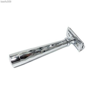 iRAZOR New Twinkle Silve Men's Beard Shaving Manual Shaver Aluminium Handle with Double Edge Safety Razor Blade Grooming Tools L230520