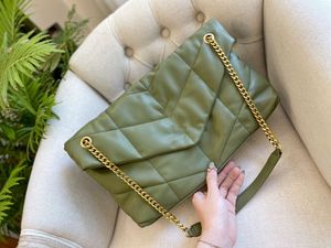 Loulou Puffer Genuine Leather Handbag Shoulder Crossbody Bags Women Classic Envelope Bag Chain Cross Designer Handbags Designers