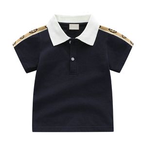 New Summer Baby Boys T-shirt di marca Lettere stampate T-shirt a maniche corte per bambini T-shirt in cotone con colletto rovesciato per bambini Tops Tees