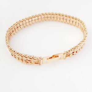 Bracciale uomo catena gioielli moda lusso elegante maschio 585 colore oro rosa collegamento mano fascino largo metallo uomo braccialetto braccialetto 230710