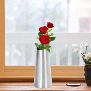 Vasi Vaso per fiori Vaso in stile ordico Contenitore Ornamento per soggiorno in acciaio inossidabile di lusso per fiori