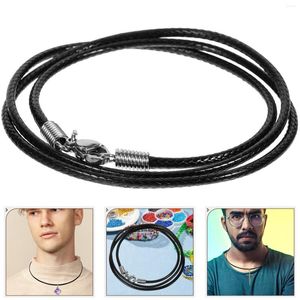 Hänge Halsband Tillbehör Svart sladd Halsband Replås Tillverkningssnöre Flätat material Choker