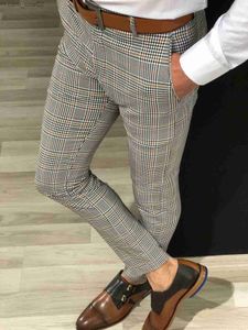 Men's Pants Men's dress pants slim plain grey Trousers business formal slim pants Leggings men's dress pants striped Om side Z230712