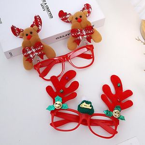 Occhiali da sole Forniture natalizie Bambini adulti Atmosfera Festival Puntelli Pupazzo di neve Elk Montatura per occhiali in plastica