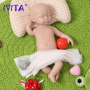 Bonecas IVITA WG1509 15 polegadas 1800g 100 Silicone Reborn Baby Doll Realistic Unpainted Girl Bebe com roupas para brinquedos infantis 230710