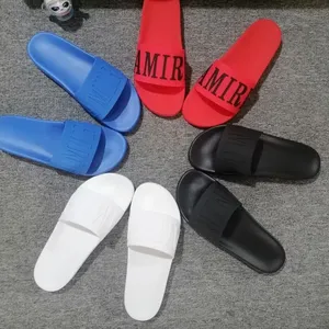 2023 new Amy designer men's slippers summer fashion flat low one-line sandals men's and women's slippers