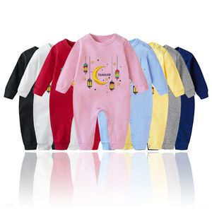 T shirts Babies EID Mubarak Ramadan Clothes born Boys Rompers Kids Long Sleeve Cotton Overalls Jumpsuits Baby Girls Bodysuit 230711