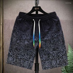 Shorts masculinos com cordão calças curtas cargo bermudas para homens hiphop algodão elástico 3 quartos com gelo casual novidade em personalização