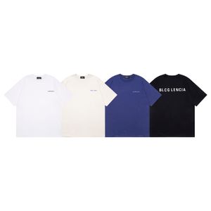 BLCG LENCIA 2023 Summer New 250g 100% Cotton Fabric T-shirt Men High Quality Print Color Drop Sleeve Loose Tshirts Oversize Tops 2023211