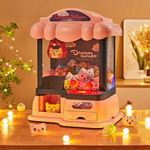 Big Boys' Mini Claw Machine - Cartoon Automatic Play Game with Music, Kids Doll Crane Catch Toy, Multicolor Plastic W4 Model for Ages 2+