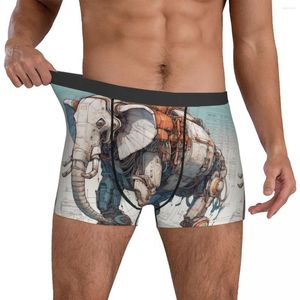 Mutande Elefante Intimo Robot Cianografie Disegno a matita Stampa Boxer Pantaloncini Mutandine Trenky Slip semplici Regalo di compleanno