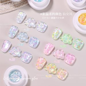 マニキュア桜マニキュア半永久 UV LED ワニスジェルポリッシュネイルアートプライマーハイブリッドワニス春の色 230711