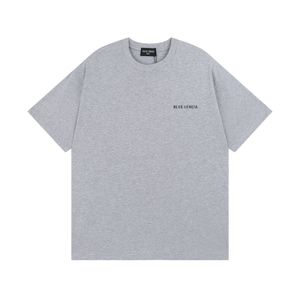 BLCG LENCIA 2023 Summer New 250g 100% Cotton T-shirt Men High Quality Print Color Sleeve Drop Tshirts Oversize Tops 2023214