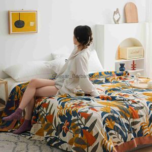 Blankets Nordic throw blanket 100 Cotton summer cool quilt single double king size blankets soft Breathable bedspread boho sofa towel x0711