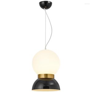 Pendant Lamps Modern 2023 Est Glass Cute Frosted Black Or Purple Metal Lights Colorful Hanging Lamp For Living Room Kitchen