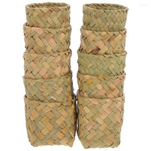 Storage Bags Mori Gift Box Handmade Woven Basket Supplies Organizer Sundries Container Hand-woven