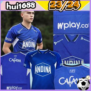 23/24 Millonarioss Castro F.C Soccer Jerseys 2023 2024 Hem Blue Vasquez Quinones Giraldo Pereira Vargas Vargas A. Del Valle H. Rojas Pedr Men Football Shirts Uniforms