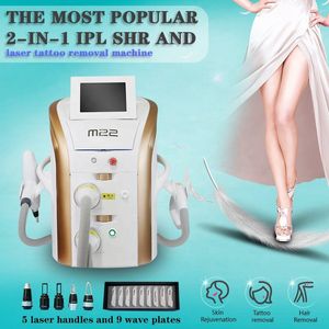 2023 2 In 1 M22 IPL OPT Hair Removal Machine IPL E-Light Skin Rejuvenation Q-switch Nd Yag Tattoo Removal Machine