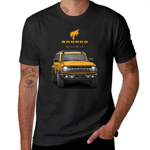 Linne för män Bronco And Logo - Cyber Orange T-shirt Man Kläder Estetiska Herr Big Tall T-shirts