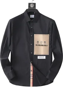 Camisa social masculina de grife Camisas formais de negócios Moda Casual Camisa de manga comprida m-3xl
