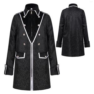 Men's Jackets Mens Halloween Christmas Fashion Court Style Retro Coat Stand Collar Insulated Leather Coats For Men Jacket With Hood
