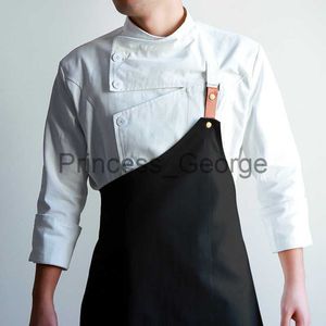 Others Apparel Chef Jacket and Apron for Men Women Kitchen Work Uniform Restaurant Cafe Waiter Clothes x0711
