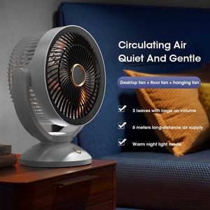 Electric Fans Dome Cameras Household Table Desktop Fan USB Rechargeable Air Circulation Electric Fan 4000mAh Portable Wall Mounted Fan for Home Kitchen R230711