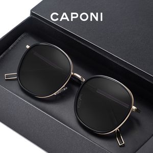 CAPONI Runde Damen Sonnenbrille Mode Vintage Designer Zubehör Brillen Trendy Marke Sonnenbrille Für Frauen UV Schützen CP118