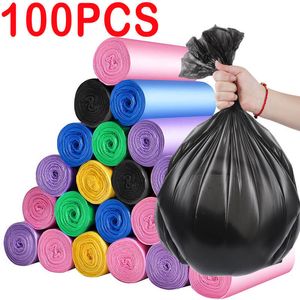 Trash Bags 100pcs Bag for Kitchen Garbage Sorting Bedroom Wastebasket Flat Mouth Thickened Biodegradable Home Cleaning Storage 230711