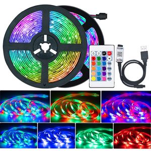 3m USB RGB LED Strip Light 60LEDs 5V SMD 2835 Smart APP Control Bluetooth Flexible Ribbon LED Tape Dator TV Bakgrundsbelysning D2.0