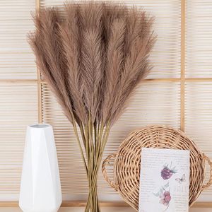 Decorative Flowers Artificial Pampas Grass Large Tall Fluffy Bouquet Wedding Party Home Decoration Plant Big Reed Boho Decor