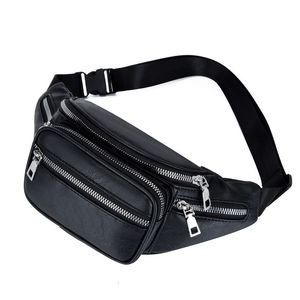 Waist Bags Men Women Fashion Solid Fanny Pack Lady PU Leather Holiday Money Belt Wallet Bum Travel Bag Phone Pouch Style 230711