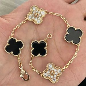 Designer Link Chain Bracelet Cleef Clover Womens Fashion 18k Gold Bracelets Jewelry U6 16xw9 23333312