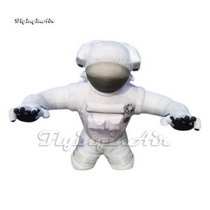 Incredibile grande pallone gonfiabile bianco di figura dell'astronauta di esplosione dell'aria del contesto della fase di carnevale dell'astronauta per lo spettacolo di eventi