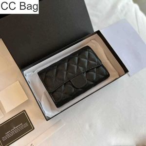 CC Bag Classic Caviar Medium Clip Long Wallet Calfskin Diamond Lattice Quilted Metal Handbag Vintage Luxury Designer Bag Coster Counter Coin Outside Portable WA