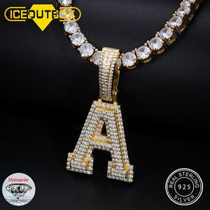 Pendant Necklaces A-Z Letter Jewelry Necklace Women Iced Out Prong Setting Pendant Personalized Charms Rapper Super Star Hip Hop Punk 230710