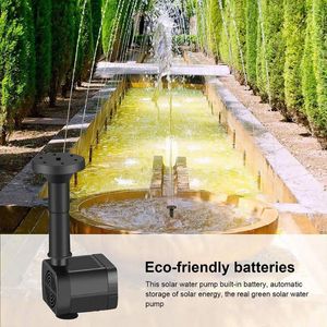 Air Pumps Accessories Solar Fountain Pump Replaceable With 6 Nozzles Aquarium Wave Maker Easy Installation Multifunctional Portable For