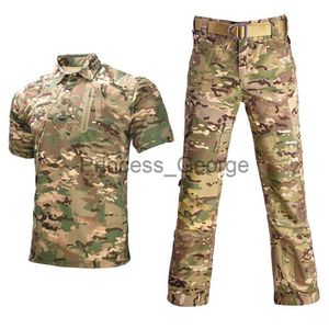 Altri Abbigliamento Abiti militari Abbigliamento da caccia tattico Camo Multicam Cargo Pantaloni da lavoro da uomo Safari Uniforme da combattimento Airsoft Uniform Set Camicia dell'esercito x0711