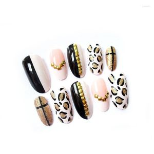 False Nails Trend Leopard Pattern Fake Nail Day 24 Pieces Of Box Patch B49 Finger Manicure Acrylic French Tips Hand Decor