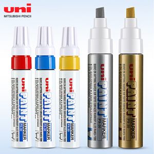 İşaretler 7 PCS Uni Boya Kalemi PX-30 Rötuş Kalem Endüstriyel Kalem Eğik Baş Kalın Yağlı Graffiti Kalem Kalıcı Marker Boyama Malzemeleri 230710