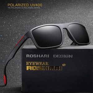 Occhiali da sole polarizzati RoShari Uomo TR90 Ultralight Driver Shades Occhiali da sole vintage maschili per donna Spuare Eyewear P0016