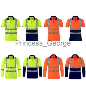 Others Apparel Safety Reflective T shirts High quality Working Tshirt with Reflection Tapes Road Construction Security Tops x0711