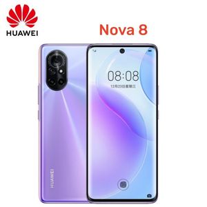 Huawei Nova 8 Смартфон 5G 6,57 дюйма 64MP+32MP камера 128 ГБ ПЗУ 8GB RAM Мобильные телефоны NFC 66W Зарядка оригинальный сотовый телефон