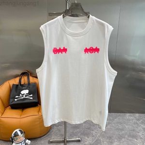 Designer balansiagas t shirt trendig varumärke av varumärke Summer herrar runda hals tryckt brev mode mångsidig kort ärm tankrosa