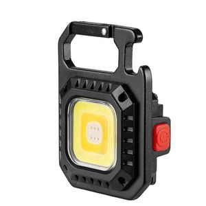 Portátil COB Mini Chaveiro Luz Destaque Tipo-C Carregamento Luz de Trabalho Lanterna Externa