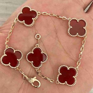 Designer Link Chain Bracelet Cleef Clover Womens Fashion 18k Gold Bracelets Jewelry U6 1 433333