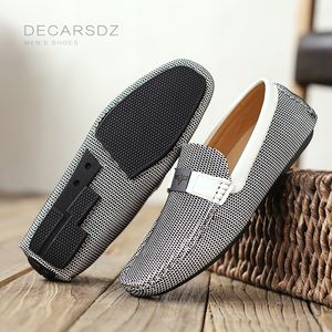 安全靴 DECARSDZ 男性靴春夏ファッションボートシューズ男性クラシックドライブカジュアルシューズ品質革快適な男性ローファー靴 230711