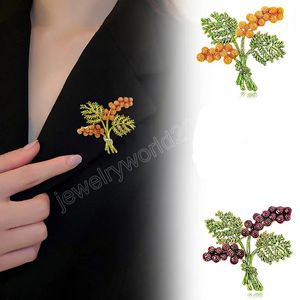 Plantas vintage Berry Broches Moda Pinhas Folhas Broche Alfinetes Liga De Luxo Broche Roupas Festa Acessórios Jóias